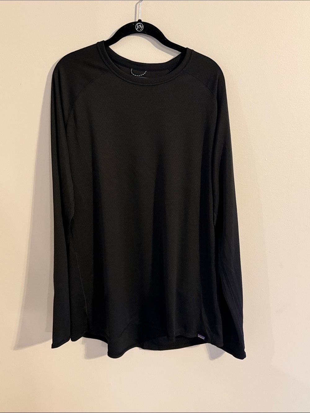 Men’s Patagonia Black Long Sleeve Crewneck Tee NWOT XXL Capilene Midweight